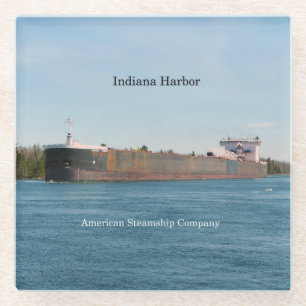 Indiana Harbour glass coaster