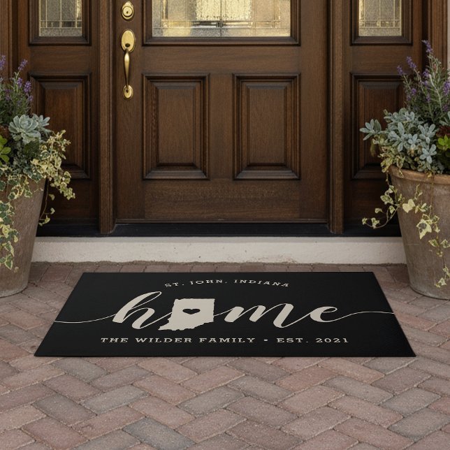 Indiana Home State Personalized Doormat (Creator Uploaded)