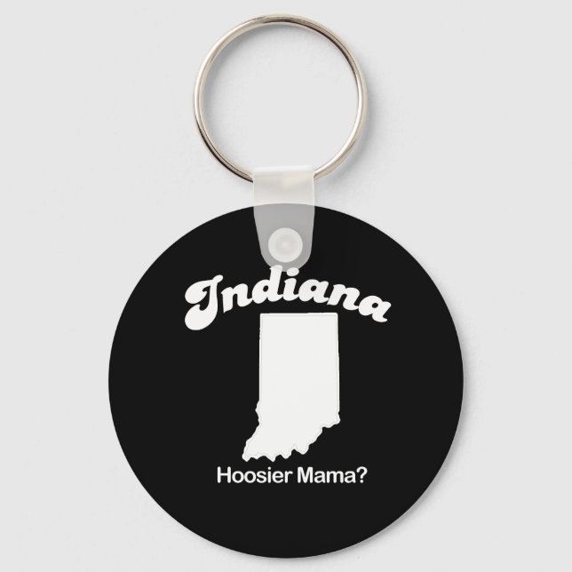 Indiana - Hoosier Mama T-shirt Keychain (Front)