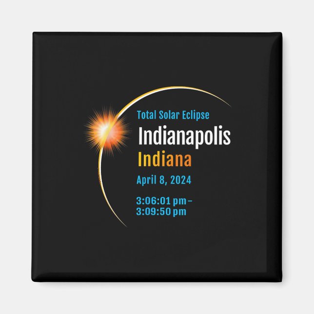 Indiana In Total Solar Eclipse 2024 1  Magnet (Front)