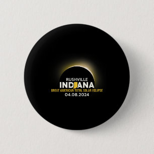 Indiana In Total Solar Eclipse 2024  2 Inch Round Button
