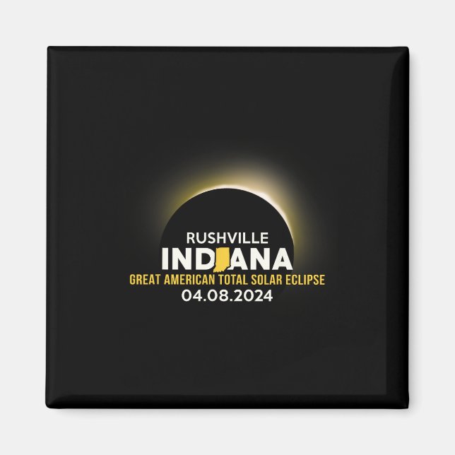 Indiana In Total Solar Eclipse 2024  Magnet (Front)