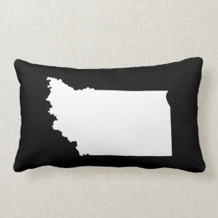 Indiana in White and Black Lumbar Pillow