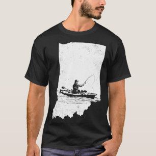 Indiana Kayak Fisherman Kayaking Fishing Kayaker T-Shirt