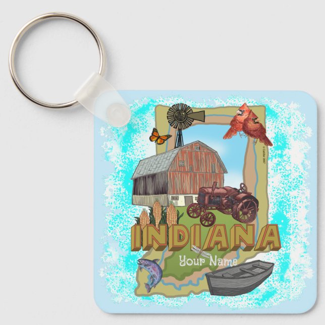 Indiana  keychain (Front)