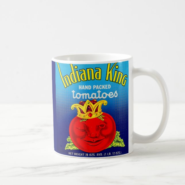 Indiana King tomatoes label print Coffee Mug (Right)
