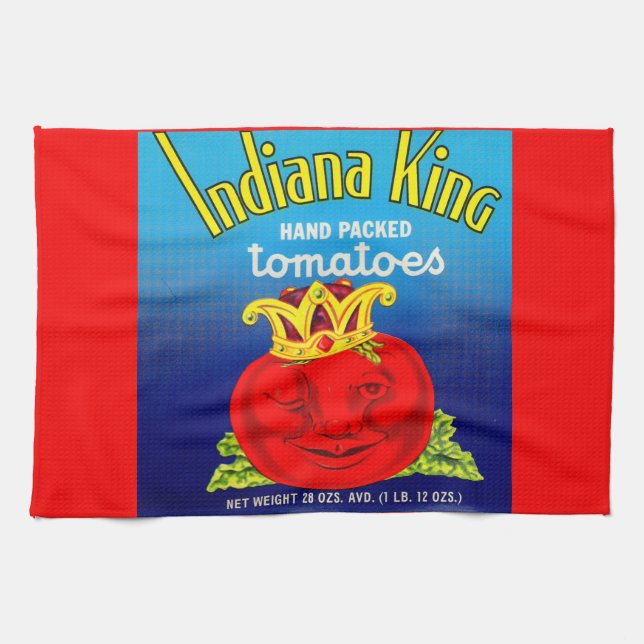 Indiana King tomatoes label print Kitchen Towel (Horizontal)