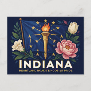 Indiana Limestone Hoosier Heritage Postcard