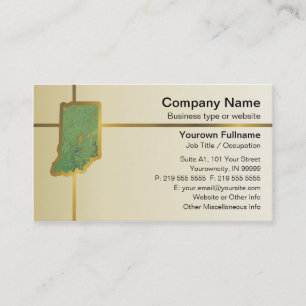 Indiana Map Business Card