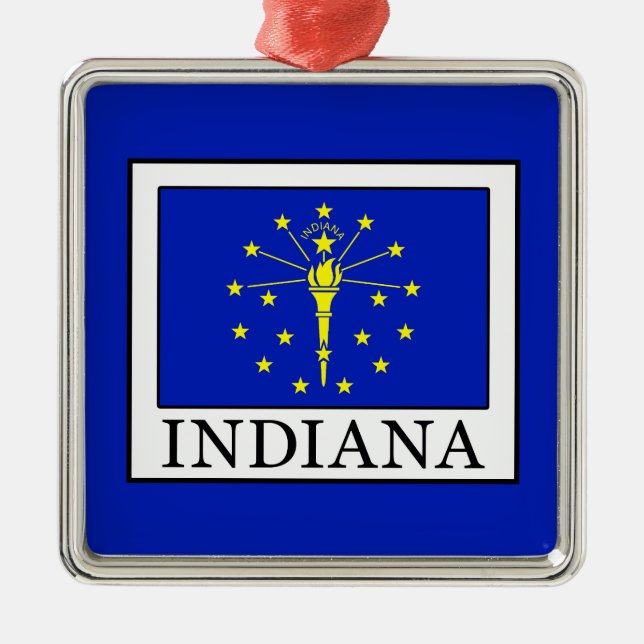 Indiana Metal Ornament (Front)