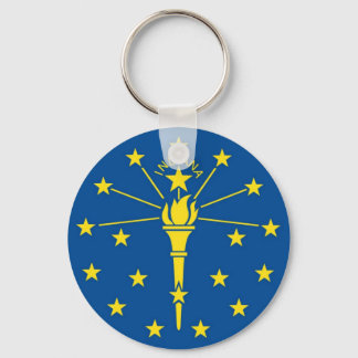 Indiana Official State Flag Keychain