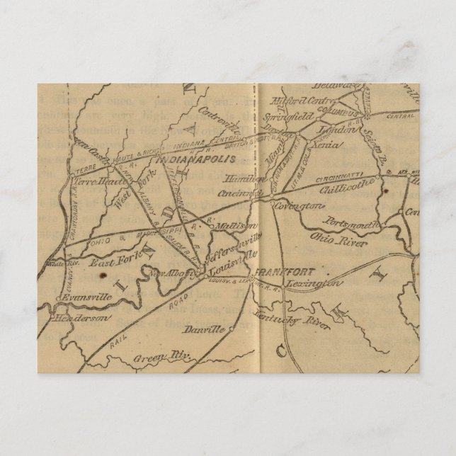 Indiana, Ohio, Kentucky Postcard (Front)