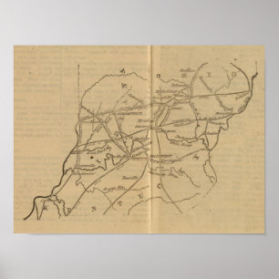 Indiana, Ohio, Kentucky Poster