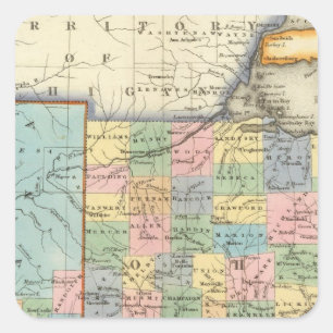 Indiana, Ohio Square Sticker