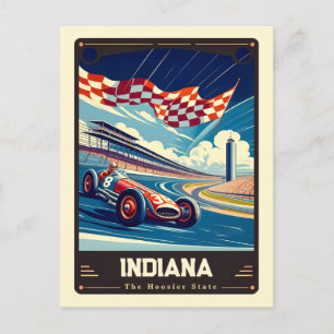 Indiana   Patriotic Spirit Vintage Postcard