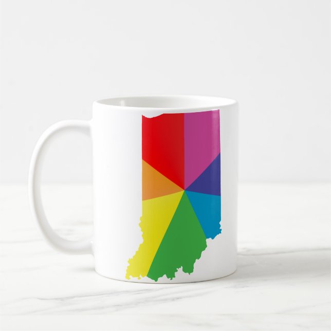 indiana pride. angled. coffee mug (Left)