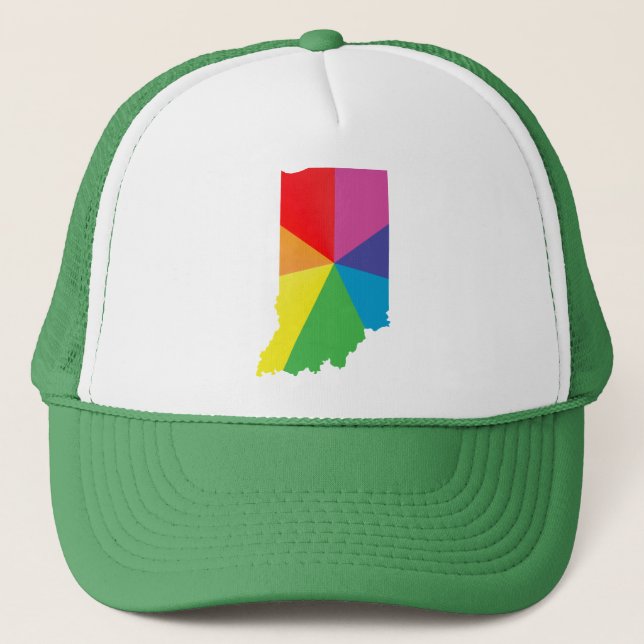 indiana pride. angled. trucker hat (Front)