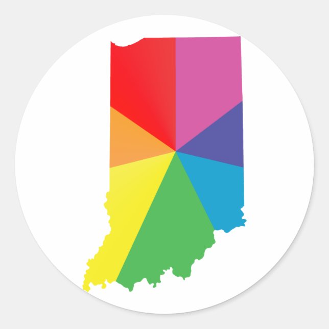 indiana pride. classic round sticker (Front)