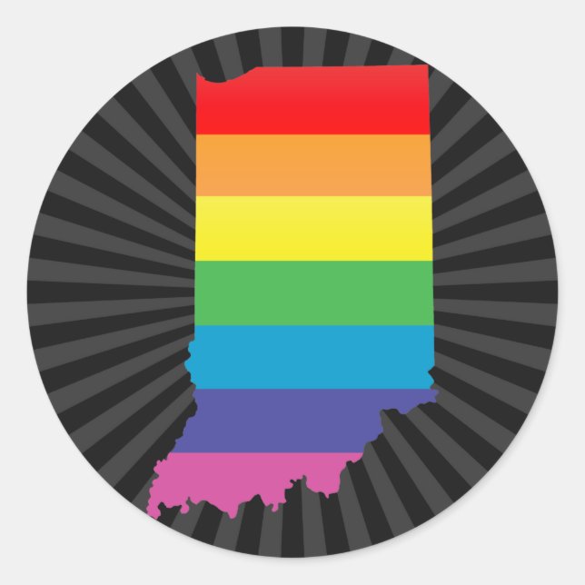 indiana pride. classic round sticker (Front)