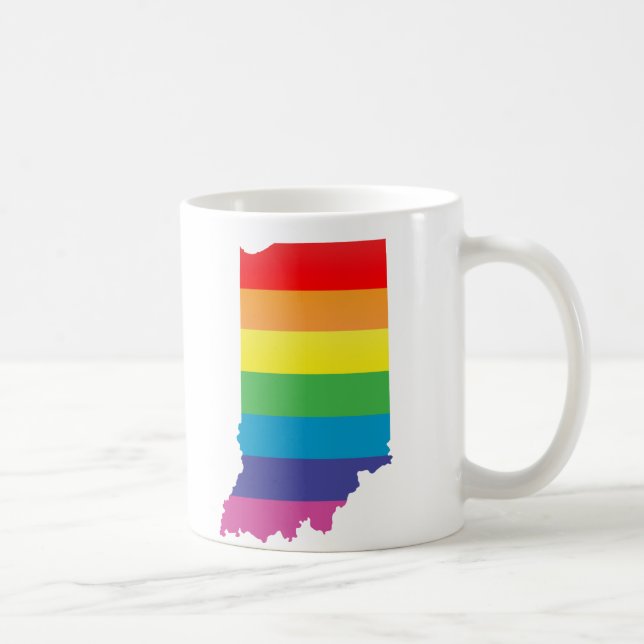 indiana pride. striped. coffee mug (Right)