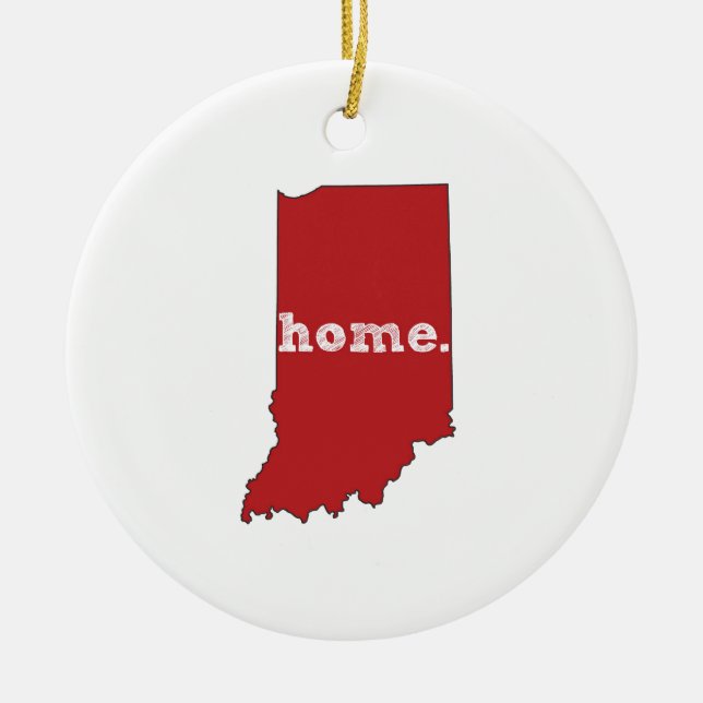 INDIANA PROUD CERAMIC ORNAMENT (Front)