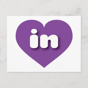 Indiana purple heart - I love in Postcard