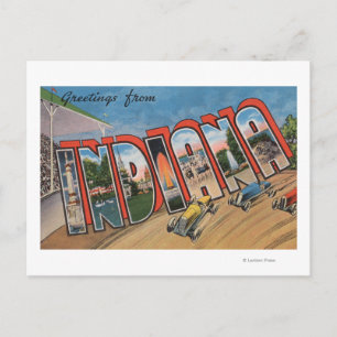 Indiana (Racecar)Large Letter ScenesIndiana Postcard