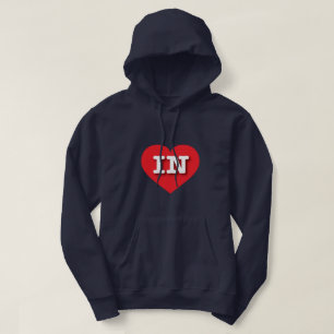 Indiana Red Heart - I love IN Hoodie