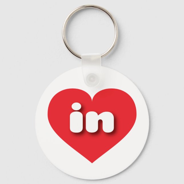 Indiana red heart - I love in Keychain (Front)