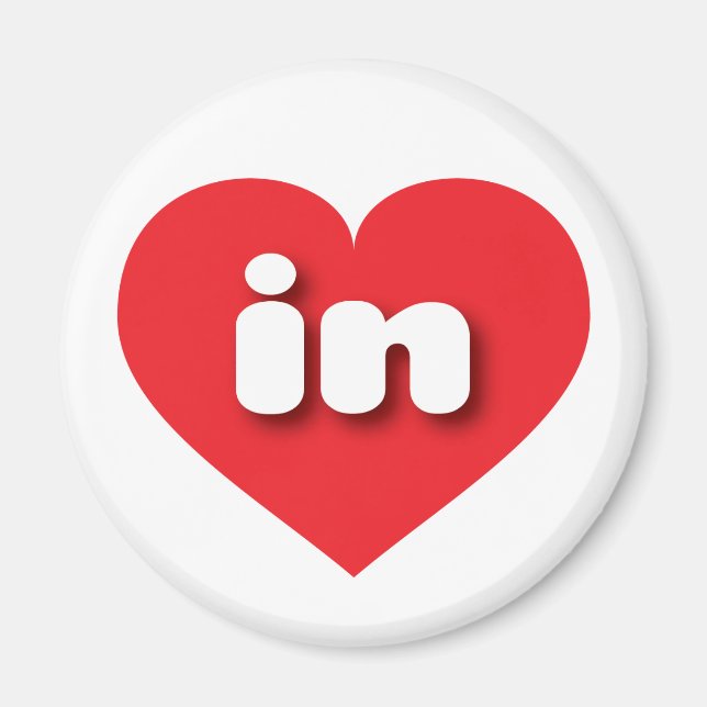 Indiana red heart - I love in Magnet (Front)