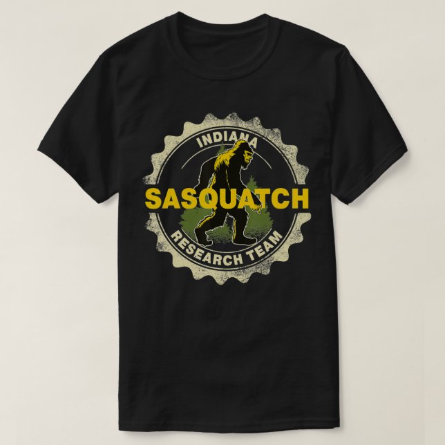 Indiana Sasquatch Research Team Bigfoot Believer F T-Shirt (Design Front)