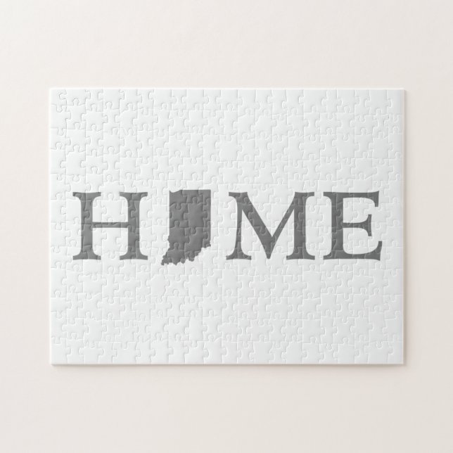 Indiana Shaped Letter Indianan Home Hoosier Jigsaw Puzzle (Horizontal)