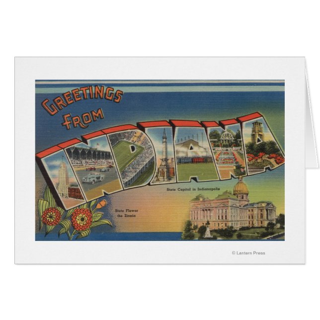 Indiana (State Capital/Flower) (Front Horizontal)