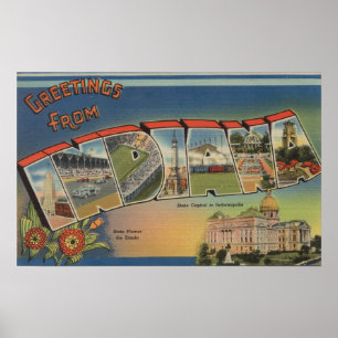 Indiana (State Capital/Flower) Poster