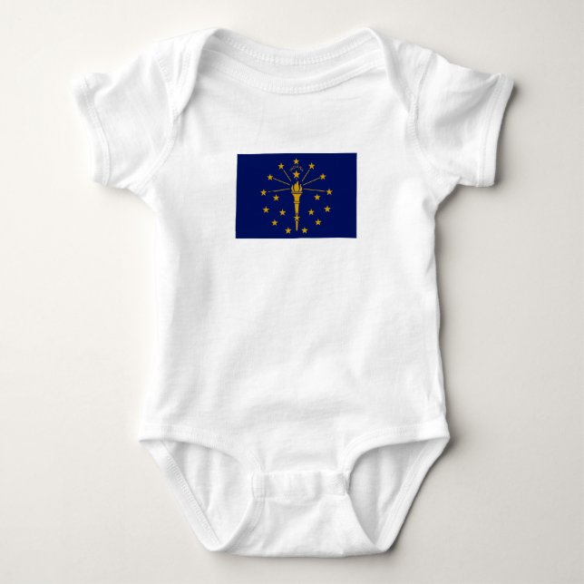 Indiana State Flag Baby Bodysuit (Front)
