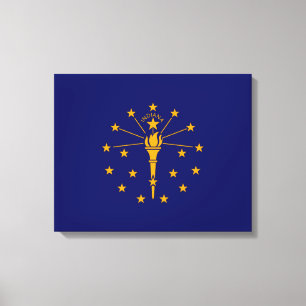 Indiana State Flag Design Canvas Print