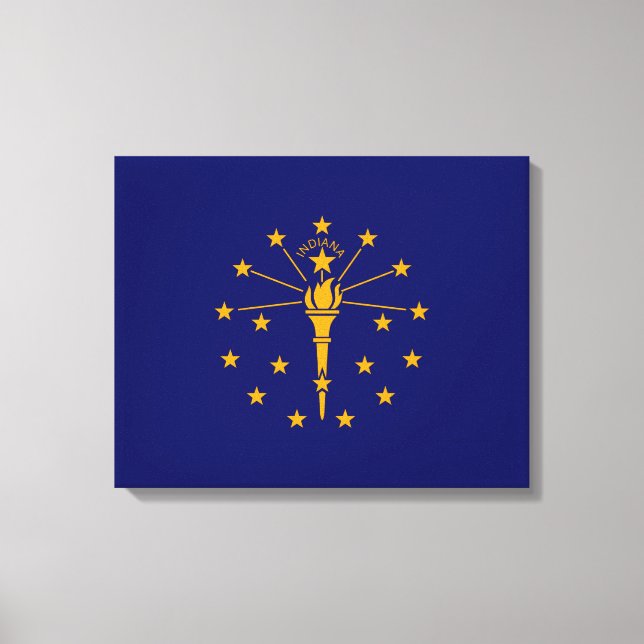Indiana State Flag Design Canvas Print (Front)