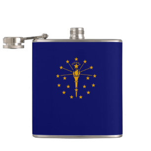 Indiana State Flag Design Hip Flask