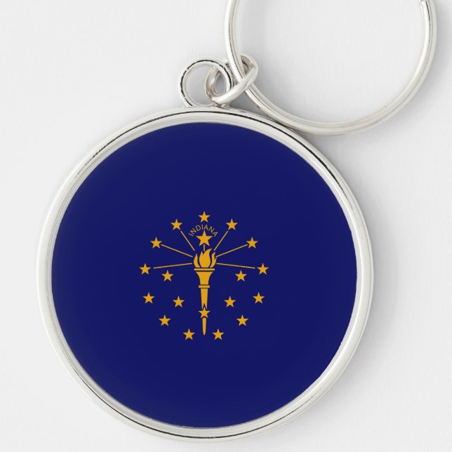 Indiana State Flag Design Keychain (Front)