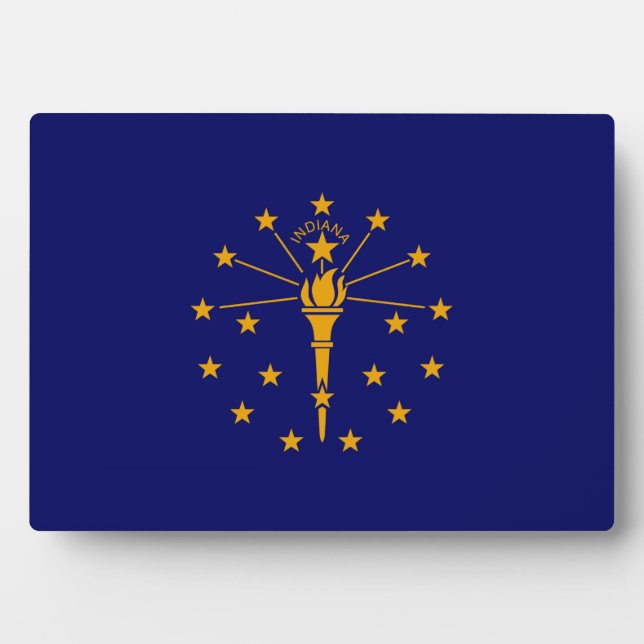 Indiana State Flag Design Plaque (Front)