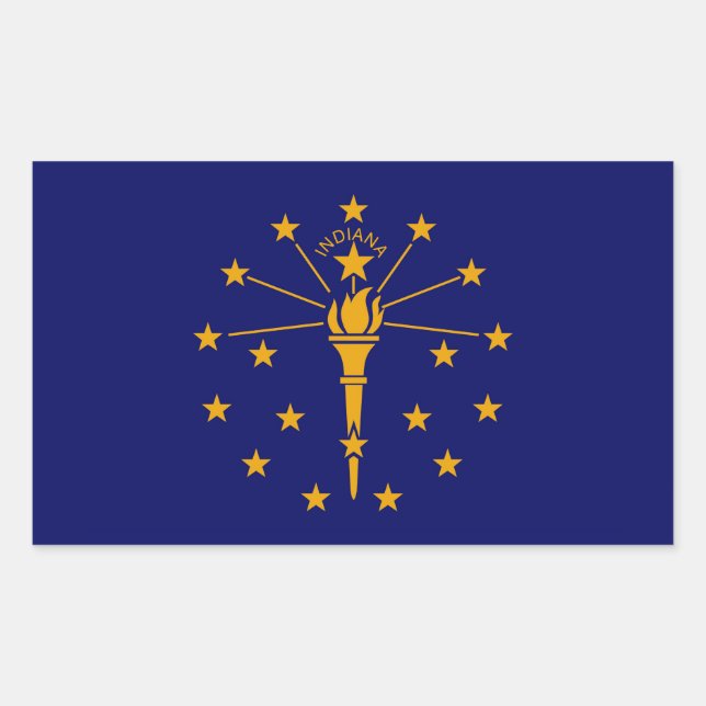 Indiana State Flag Design Sticker (Front)