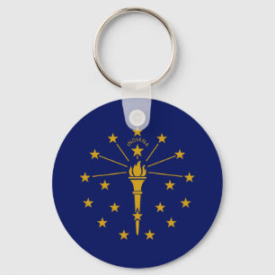 Indiana State Flag Keychain