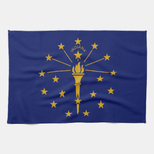 Indiana State Flag Kitchen Towel