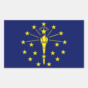 Indiana State Flag Sticker