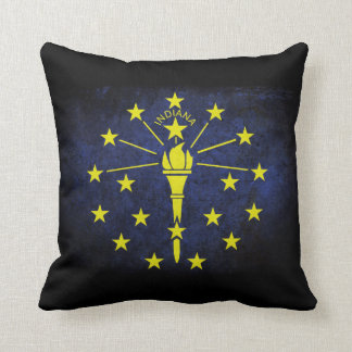 Indiana state flag throw pillow