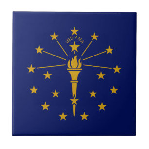 Indiana State Flag Tile