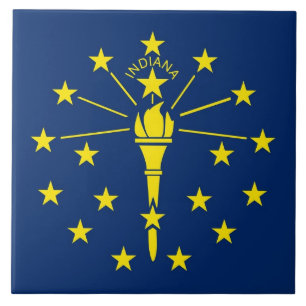 Indiana State Flag Tile