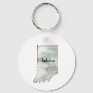 Indiana State Illustration Keychain