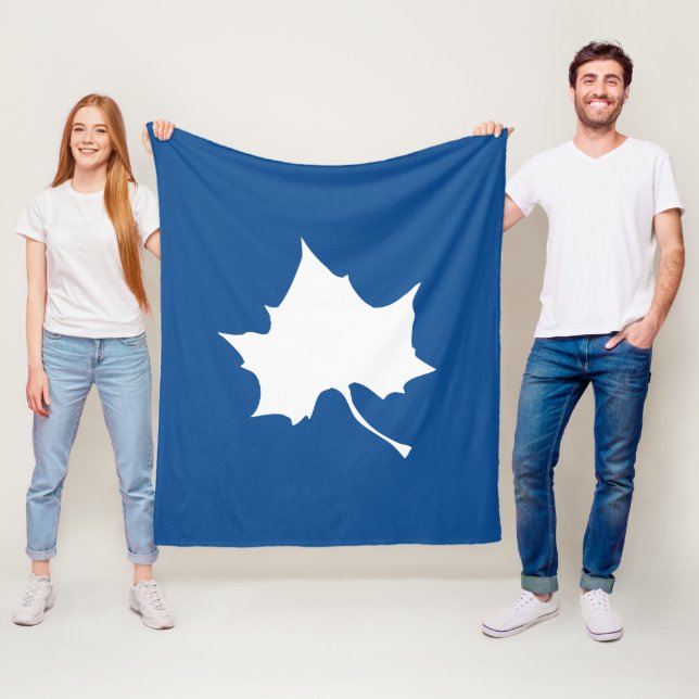 Indiana State Leaf Fleece Blanket (In Situ)