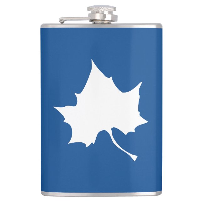 Indiana State Leaf Hip Flask (Front)